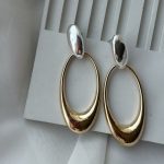 گوشواره مینیمال بیضی