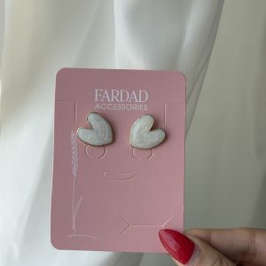 گوشواره قلب مینیمال رزین